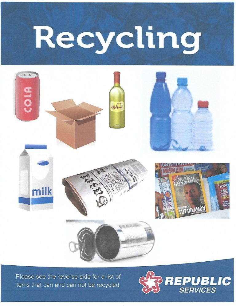 Please Review Republic Services Recycling Policy Village of LaGrange