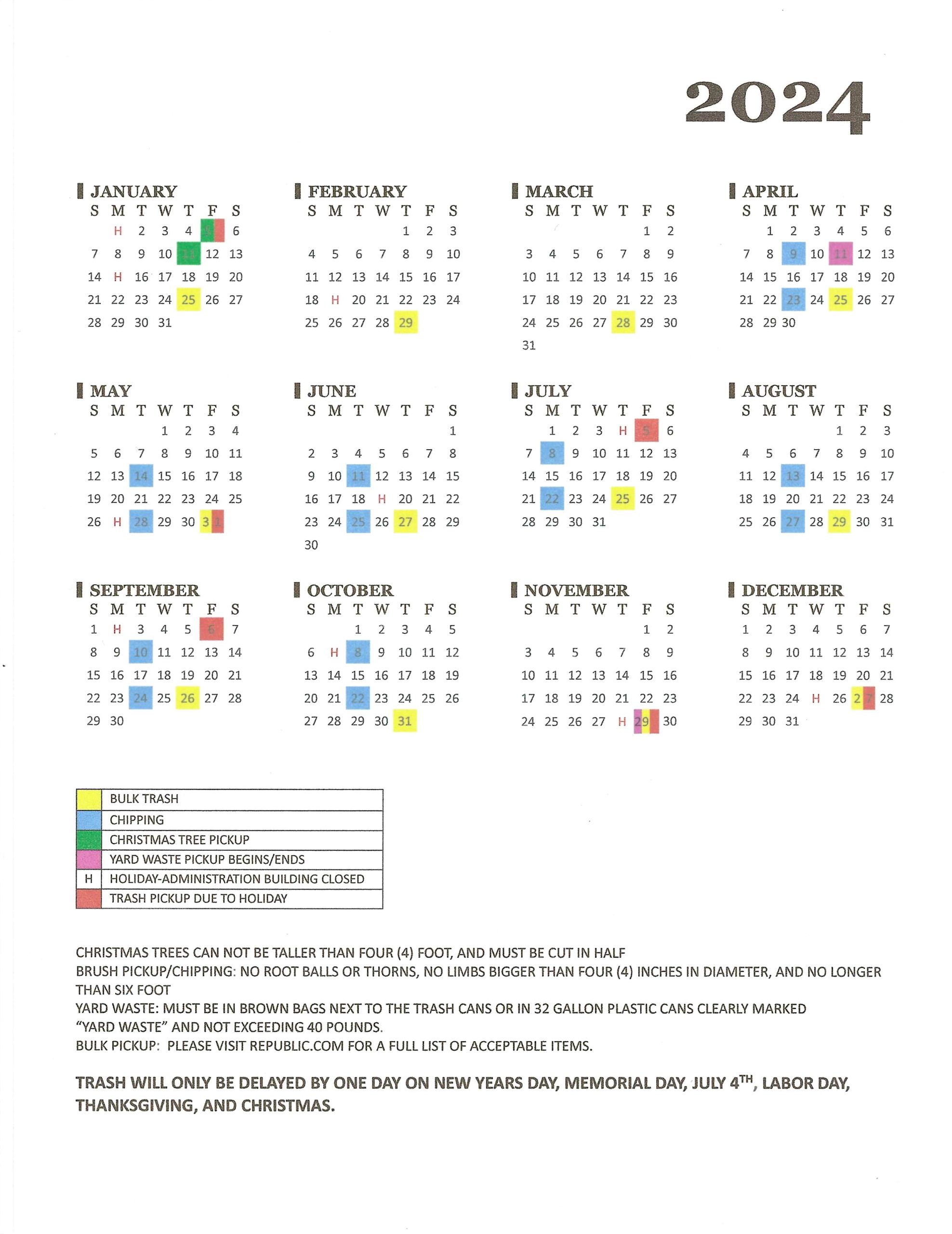 Republic Services Schedule 2024 Fort Wayne In Eadie Marylin